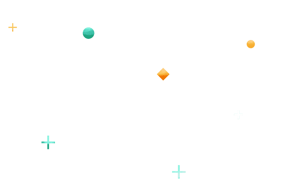 Floating objects that cumulatively look like a sparkle